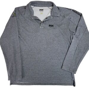Helly Hansen Mens Long Sleeve HydroPower 1/4 Snap Shirt XL TG Gray